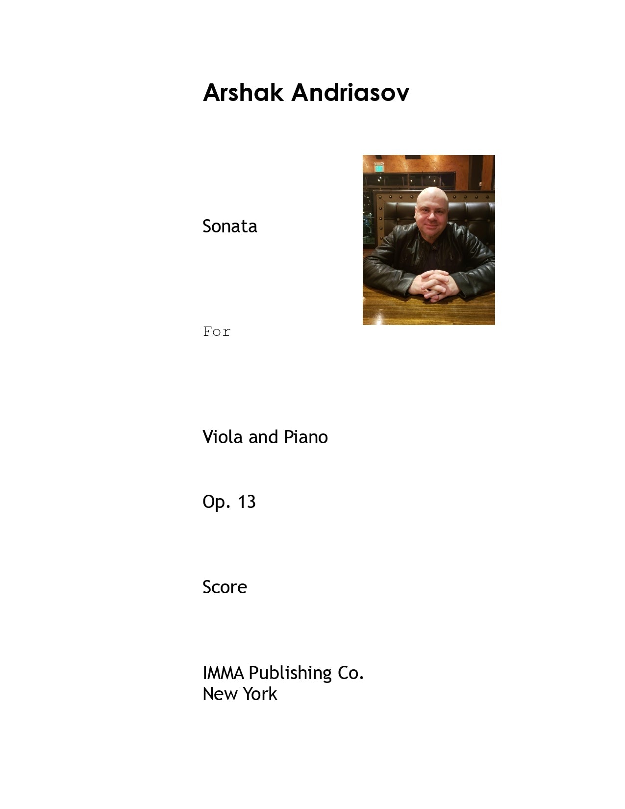092A. Arshak Andriasov: Sonata, Op. 13 for Viola and Piano (Electronic)