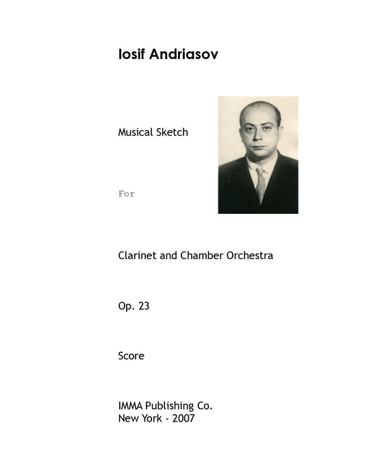 040A. Iosif Andriasov: Musical Sketch, Op. 23 for Clarinet and Chamber Orchestra. (Electronic)