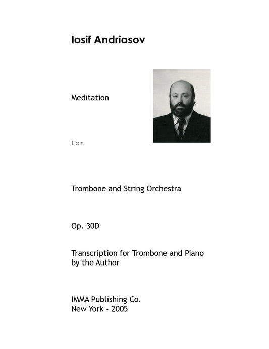 067A. Iosif Andriasov: Meditation, Op. 30D for Trombone and Piano. (Electronic)