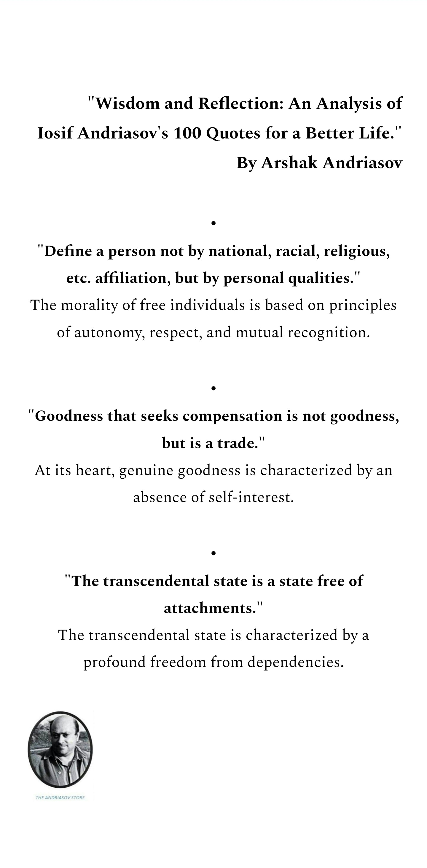 Wisdom and Reflection