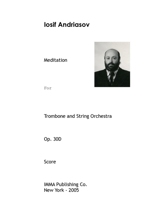 066A. Iosif Andriasov: Meditation, Op. 30D for Trombone and String Orchestra. (Electronic)
